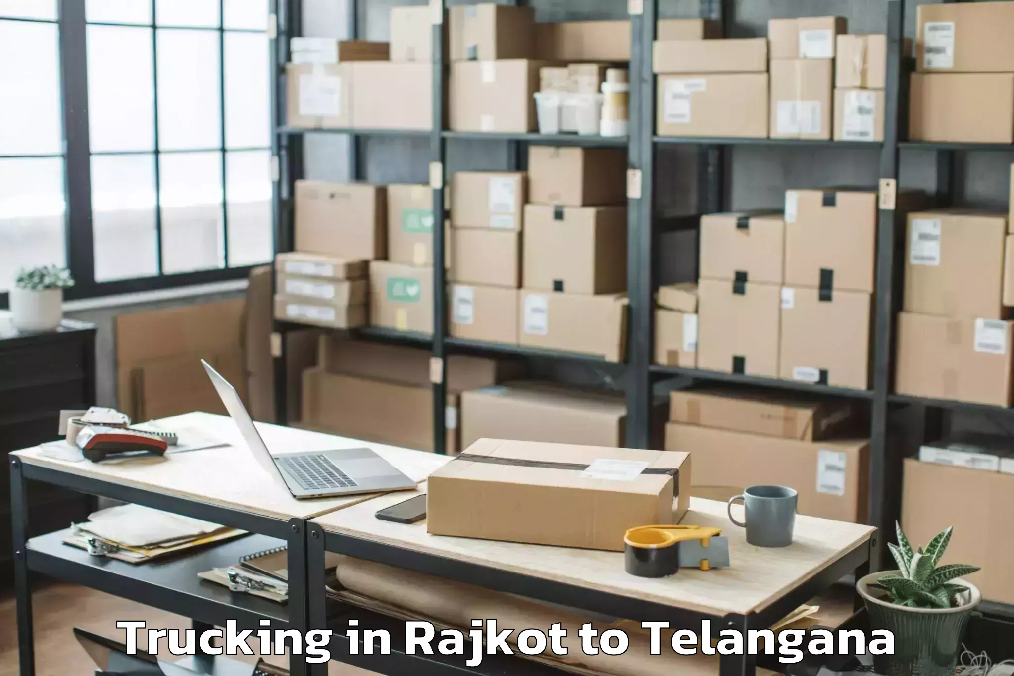 Book Your Rajkot to Nadigudem Trucking Today